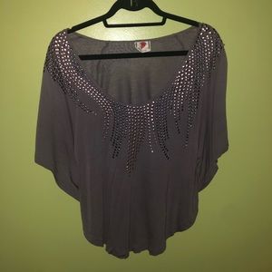 Free People Embellished U Neck top